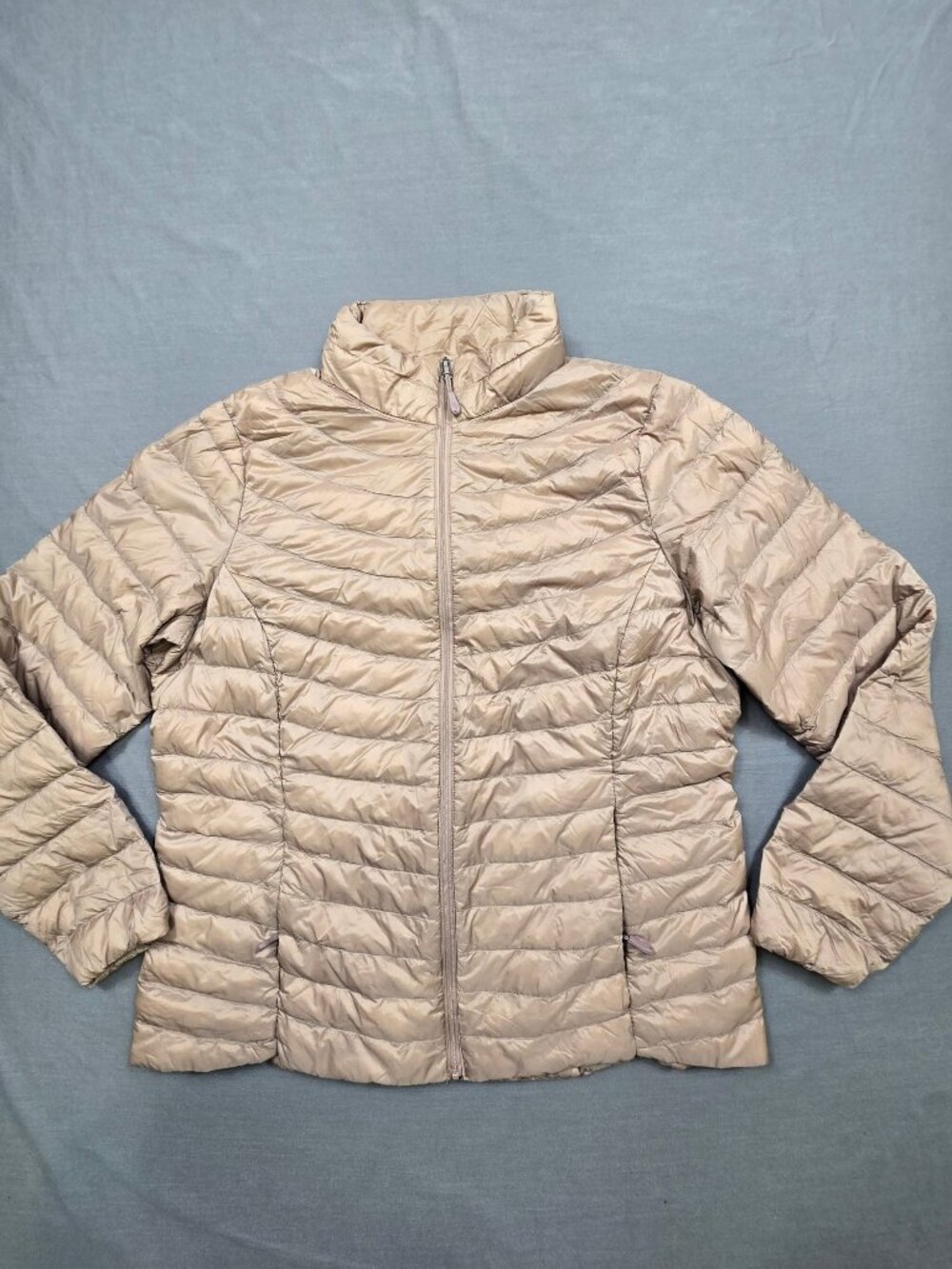 32 Degree Heat Womens Puffer Jacket Beige Lightweight Insulated Down Filled